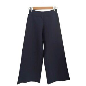Nomia Navy High Waist Crop Wide Leg Pullon Work Pants XS